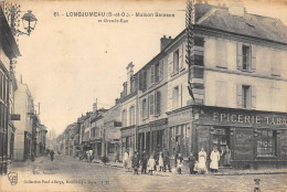 CPA 91 LONGJUMEAU / MAISON SAMSON ET GRANDE RUE / EPICERIE DU MARCHE  / TABAC - Longjumeau