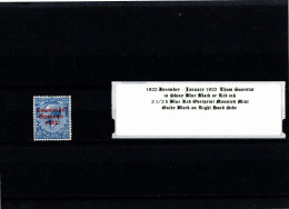 1922 December - 1923 January, Thom Saorstát In Blue Black Or Red Ink 2 1/2 D Mounted Mint With Guide Block - Nuevos