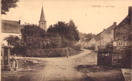 Belgique - Conjoux - La Place - Animé - Clocher - Café - Edit. Desaix - Carte Postale Ancienne - Dinant