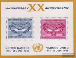 UN - New York Block3 (complete Issue) Unmounted Mint / Never Hinged 1965 20 Years UN - Nuovi