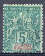 ANJOUAN Timbre-poste N°4 Oblitéré TB Cote 7€00 - Usati