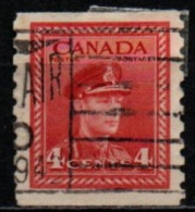 CANADA 1943-8 O DENT 9.5 VERT. - Gebruikt