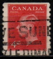CANADA 1949-51 O DENT 9.5 VERT. - Gebruikt