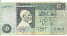 LIBYE 10 DINARS ND1991 VF P 61 A - Libye