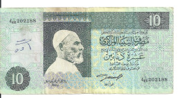 LIBYE 10 DINARS ND1991 VF P 61 A - Libye