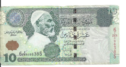 LIBYE 10 DINARS ND2004 VF P 70 B - Libië