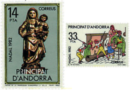 46163 MNH ANDORRA. Admón Española 1982 NAVIDAD - Oblitérés