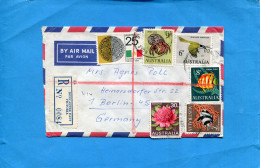 Marcophilie-AUSTRALIE- Lettre REC Cad 1969 Doncaster East Pour FRANCE Stamps Fishs 324-7+377 Olympics Game- - Brieven En Documenten