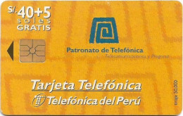 Peru - Telefónica - Pintura De Víctor Zuñiga, Chip Gem2 Symmetr. Black, 40+5Sol, 1997, 50.000ex, Used - Peru