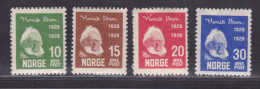 NORVEGE N°  128 à 131 * MLH Neufs Avec Charnière, B/TB (D9879) Centenaire Naissance D'Henrik Ibsen - 1928 - Nuevos