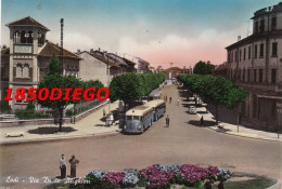 LODI - VIA DANTE ALIGHIERI  F/GRANDE  VIAGGIATA 1952 ANIMAZIONE CON CORRIERE - Lodi