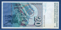 SWITZERLAND - P.55i(3) - 20 Francs 1990 XF+, Serie 90M1676758   -signatures: P. Gerber & Meyer - Suisse