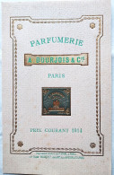 PARFUM  PUBLICITE CARTONNEE POUR LA PARFUMERIE A BOURGEOIS L'AIGLON PARFUM IMPERIAL GAUFRE ET DORE  1914 - Unclassified