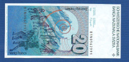 SWITZERLAND - P.55c(1) - 20 Francs 1981 UNC, Serie 81N0562991   -signatures: Wyss & P. Languetin - Switzerland