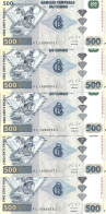 CONGO 500 FRANCS 2013 UNC P 96 B ( 5 Billets ) - Zonder Classificatie