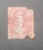 VAN DIEMEN S LAND TASMANIA 1864 QUEEN VICTORIA CAT GIBBONS N 68 - Used Stamps