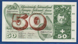 SWITZERLAND - P.48f(2) - 50 Francs 1965 AUNC, Serie 21R 53706  -signatures: Brenno Galli / R. Motta / Kunz - Suiza