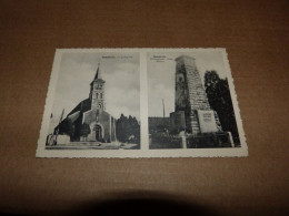 Cpa Jamioulx Carte Double Eglise Monument - Ham-sur-Heure-Nalinnes