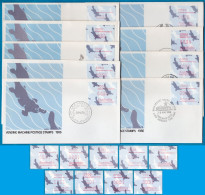 1986 Australia ATM 5+6 Platypus Series FDC + MNH Frama Stamps Automatenmarken Automatici Etiquetas - Machine Labels [ATM]