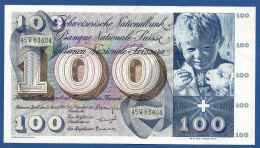 SWITZERLAND - P.49f(1) - 100 Francs 1964 AUNC, Serie 45W83404  -signatures: Brenno Galli / Schwegler / Kunz - Schweiz