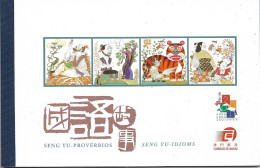 MACAU 2001  BOOKLET  CHINESE PROVERBS - Booklets