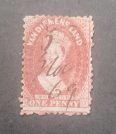 VAN DIEMEN S LAND TASMANIA 1864 QUEEN VICTORIA CAT GIBBONS N 97 PERF 11 1/2 X 12 - Used Stamps