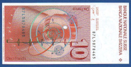 SWITZERLAND - P.53g(3) - 10 Francs 1987 UNC, Serie 87L5878465   -signatures: F. Schaller & Meyer - Switzerland