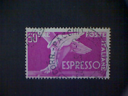 Italy (Italia), Scott #E24, Used (o), 1951, Winged Sandal Of Hermes, 50L, Light Rose - Express-post/pneumatisch