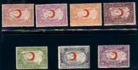 1928 TURKEY LONDON PRINTING TURKISH LEAGUE OF THE RED CRESCENT CHARITY STAMPS MINT WITHOUT GUM - Charity Stamps