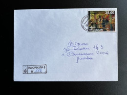RUSSIA DAGESTAN 1998 REGISTERED LETTER MACHATSJKALA TO LITHUANIA 18-06-1998 RUSSIAN FEDERATION MUSIC TITANIC FILM - Covers & Documents
