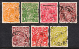 Australia - Scott #66//73 - Used - Short Set, See Description - SCV $26 - Used Stamps