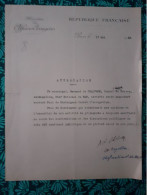 Attestation De 1946 Signée Par Bernard De Chalvron, Consul Général De France, Ancien Chef National Du NAP - Documents