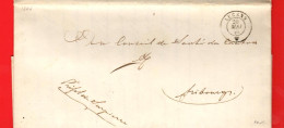 ZUS-44  RARE Lettre écrite Par Le Préfet De Surpierre Au Conseil De Santé Du Canton De Fribourg En 1846 .Cachet Lucens. - ...-1845 Prephilately