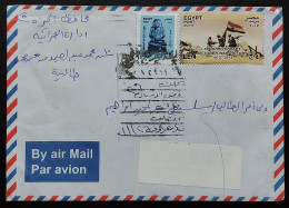 Egypt 2013 Cover With 40th Anniversary October War Victory And King Pharaoh's Stamps   Returned To Sender - Covers & Documents