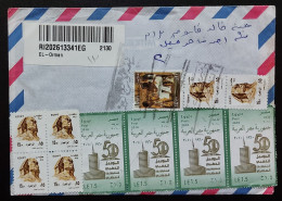 Egypt 2010 Cover With The Golden Jubilee Of Egyptian TV And The Sphinx  Stamps Returned To Sender - Lettres & Documents