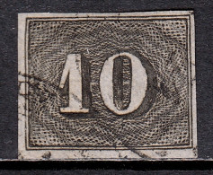 Brazil - Scott #21 - Used - Tiny Nick In Bottom Margin, 4 Margins - SCV $42 - Used Stamps