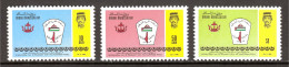 Brunei - Scott #327-329 - MNH - Unevenness, Some Light Gum Toning - SCV $14.50 - Brunei (1984-...)