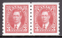 Canada - Scott #240 - Pair - MNH/MH - Fingerprint On Gum - XF - SCV $19.50 - Unused Stamps