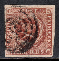 Denmark - Scott #2 - Used - SCV $40 - Unused Stamps