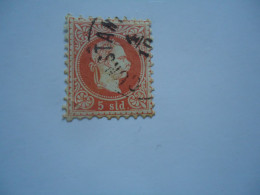 AUSTRIA EMPIRE USED STAMPS   5S RED WITH POSTMARK  CONSTANTINOPLE - Sonstige & Ohne Zuordnung