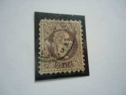 AUSTRIA EMPIRE USED STAMPS  25S LILAC WITH POSTMARK - Sonstige & Ohne Zuordnung