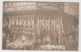 Angleterre /  Staffordshire, STOKE-ON-TRENT : Carte Photo De La Boucherie A. T. CORNISH FAMILY BUTCHER. - Stoke-on-Trent