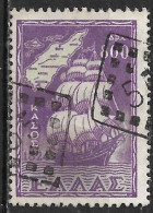 GREECE 1947 Rural Cancellation "55" On Union Of Dodecanese 800 Dr. Violet Vl. 643 - Affrancature E Annulli Meccanici (pubblicitari)