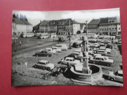 CPSM PHOTO GLACEE  BISCHOFSWERDA  MARKT  VOITURES  NON VOYAGEE - Bischofswerda