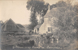 CPA 91 SAINT CHERON / CARTE PHOTO / FERME DE CREVECOEUR / VACHE - Saint Cheron