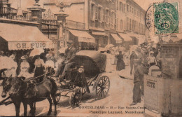 Montélimar - La Rue Ste Sainte Croix, Pissottière Et Calèche Devant Magasin Ch. Puig, Carte Laynaud N° 10 - Montelimar