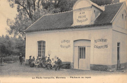 CPA 91 MENNECY / LA PECHE TRANQUILLE / PECHEURS AU REPOS / RESTAURANT CHAMPETRE / CABARET / Cpa Rare - Mennecy