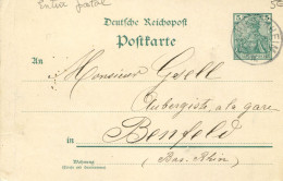 Entier Postal Allemand - Hilsenheim - Cartes Précurseurs
