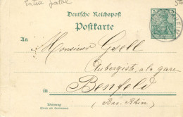 Entier Postal Allemand - Hilsenheim - Cartoline Precursori