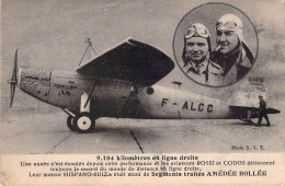 AVIATEUR - ROSSI Et CODOS - Record De Ligne Droite - Carte Postale Ancienne - Flieger